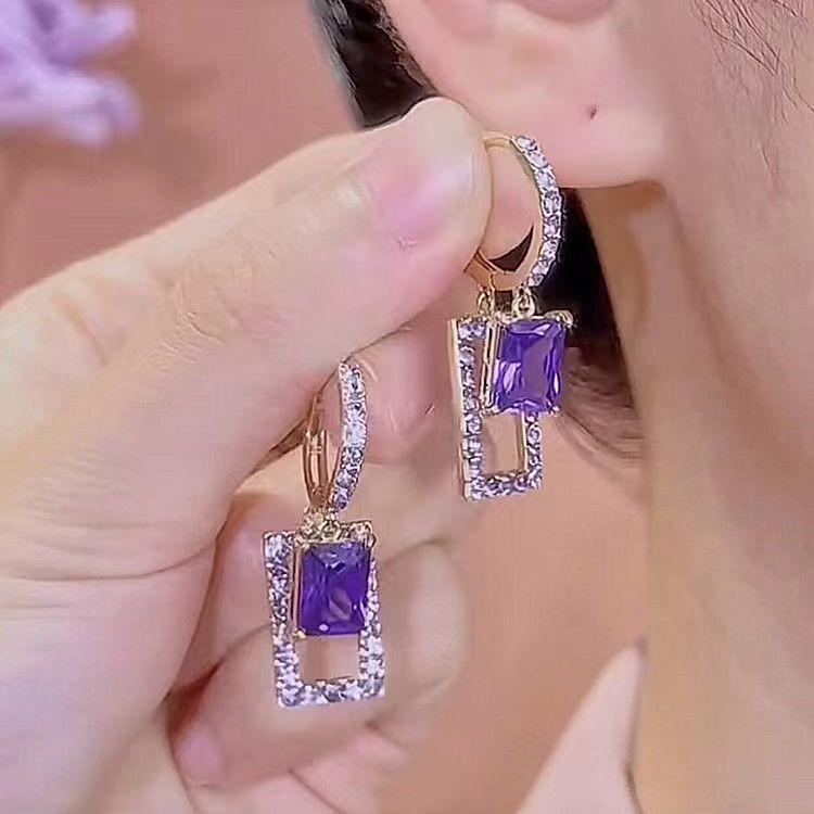 Изысканные зеленые серьги-каффы «кошачий глаз» и серьги-подвески «капля воды»: Элегантный тренд высокого класса для женщин