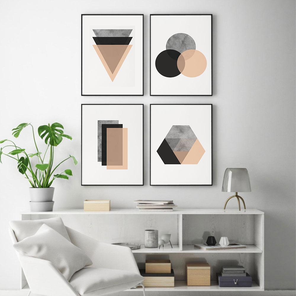 Абстрактная геометрическая картина, минималистский мраморный художественный принт, скандинавская картина на холсте, современная настенная картина для гостиной, домашний декор