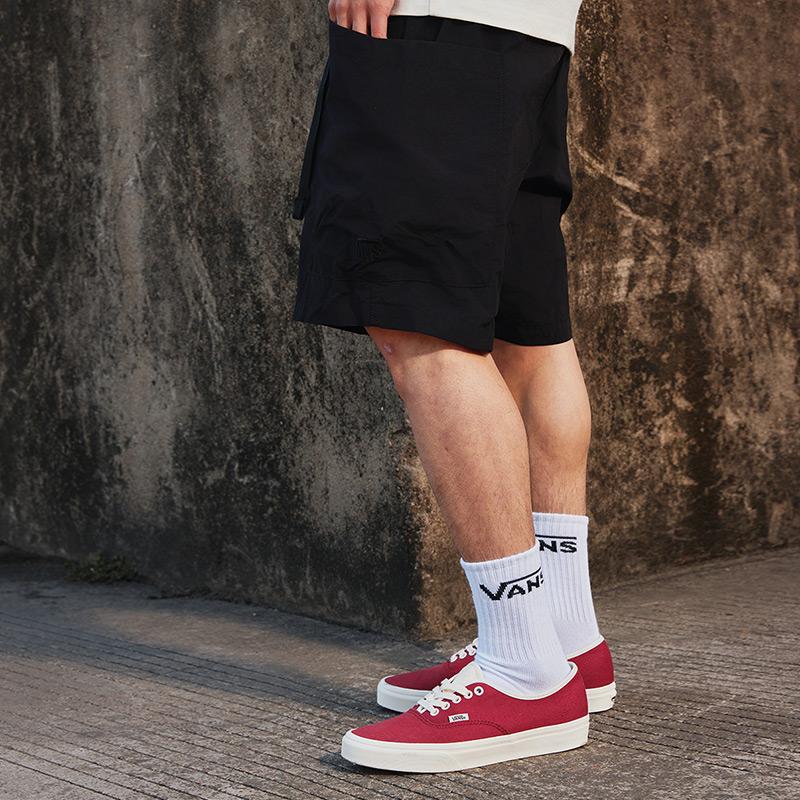 Vans Тканые шорты Уличная спортивная мода Универсальные повседневные шорты Мужские шорты Черные VN000M33BLK