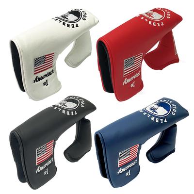 Чехол для паттера Pin-Type Golf Cover, совместимый с Scotty Cameron Odyssey с магнитным кольцом для ключей American Tree (красный)