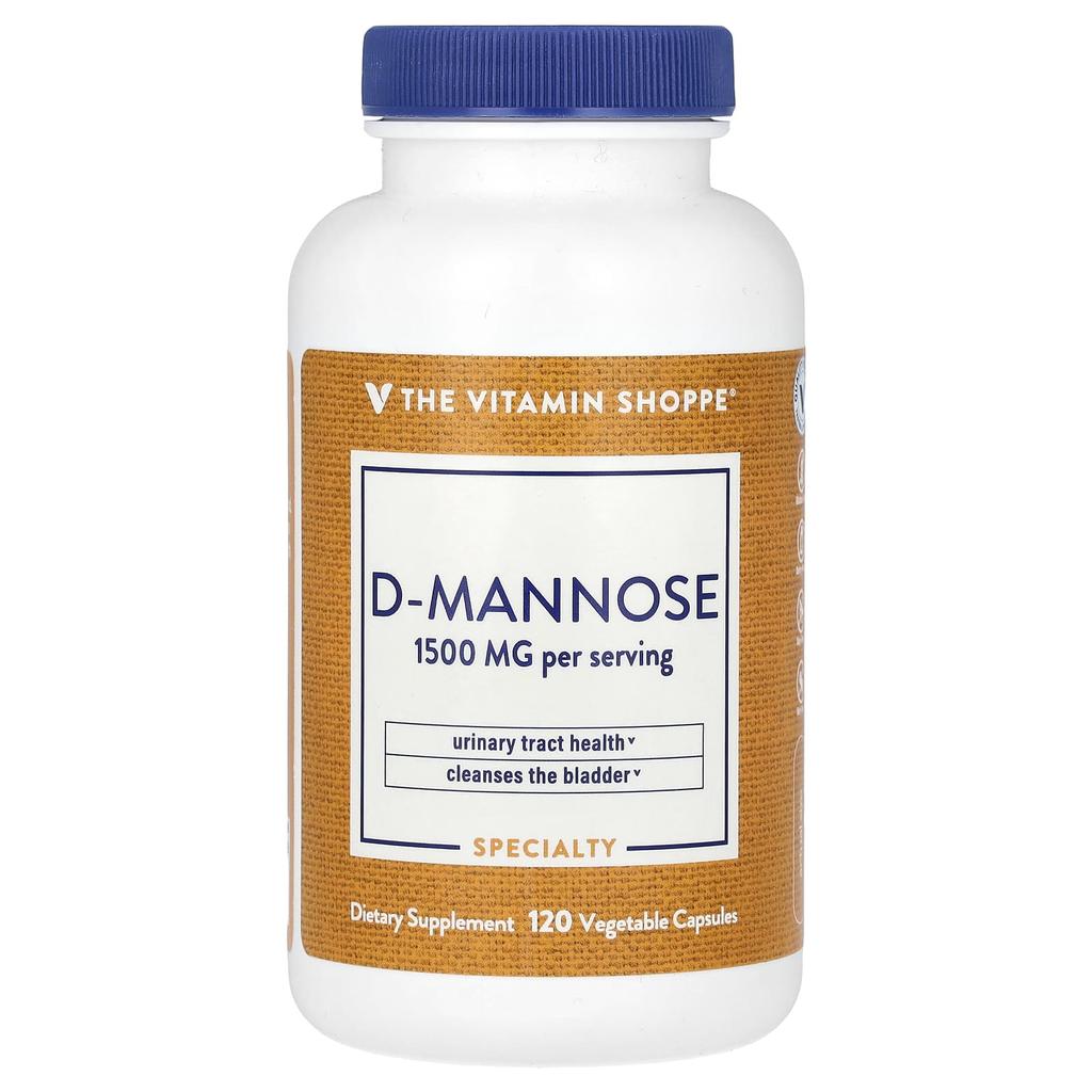 D-Mannose, 1,500Mg, 120 Veggie Caps (500Mg Per Capsule)