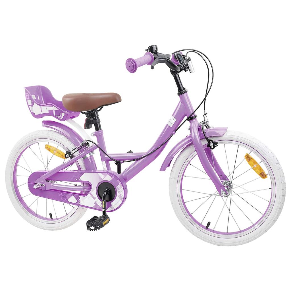 Kids  Bicycle 18 Inch for Ages 5 7 Purple