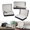 Dust-proof PU Leather Watch Box 6/10/12 Bit Watch Storage Box Zipper Watch Box  Men Women Use