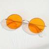 1pair Men Round Frame Tinted Lens Fashion Glasses for Decoration Vintage Beach Accessories Glasses Shades Festival Shades for Summer Beach Vacation