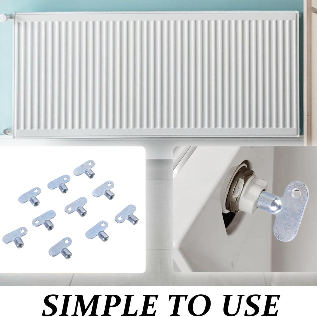 10 шт. Кран для воды радиатора, сантехнический ключ для стравливания воздуха, инструмент-ключ для радиатора, ключ для выпускного клапана радиатора для стандартных отопительных клапанов