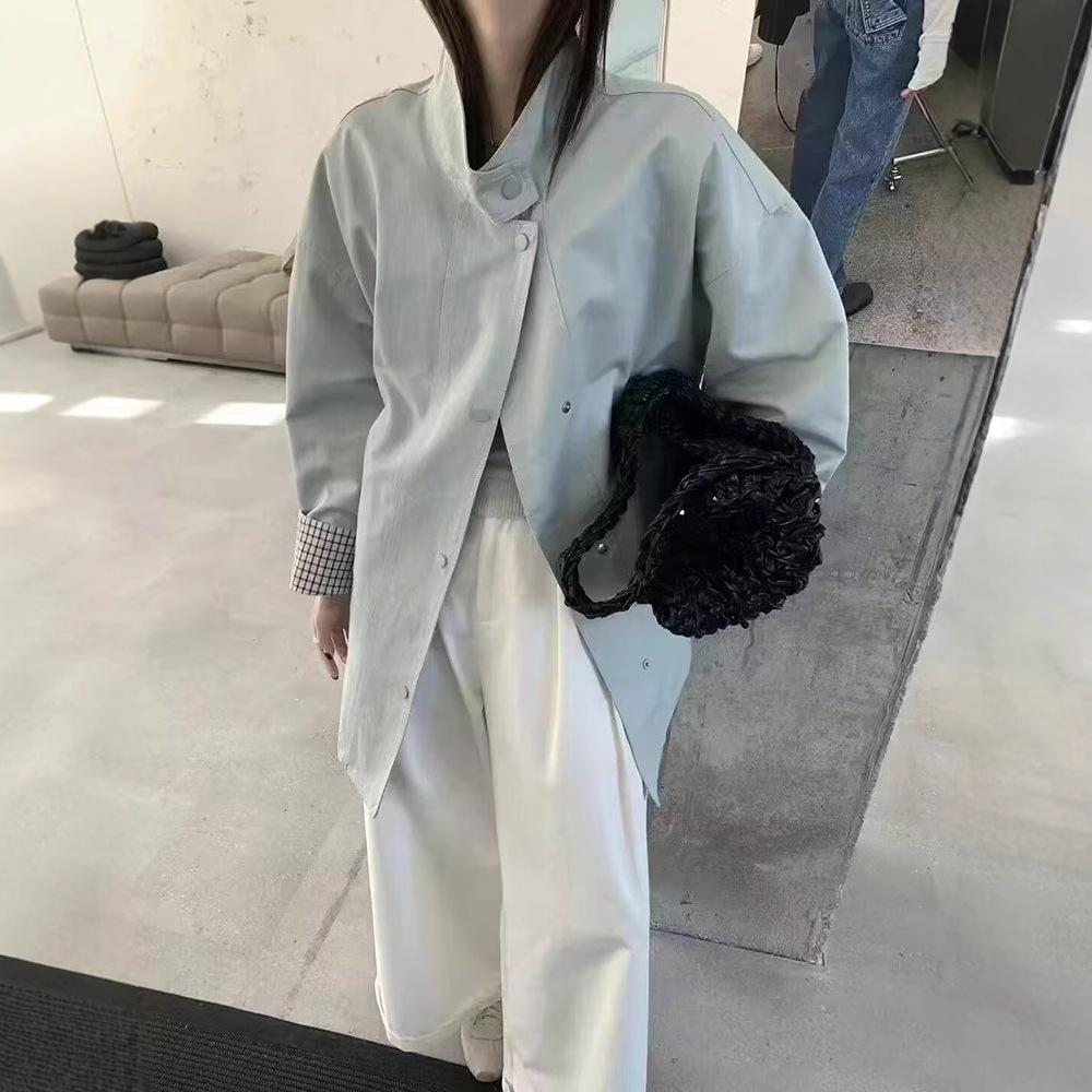 Женский тренч средней длины в корейско-британском стиле - Ретро, Универсальный, Высококлассный для весны и осени 2025