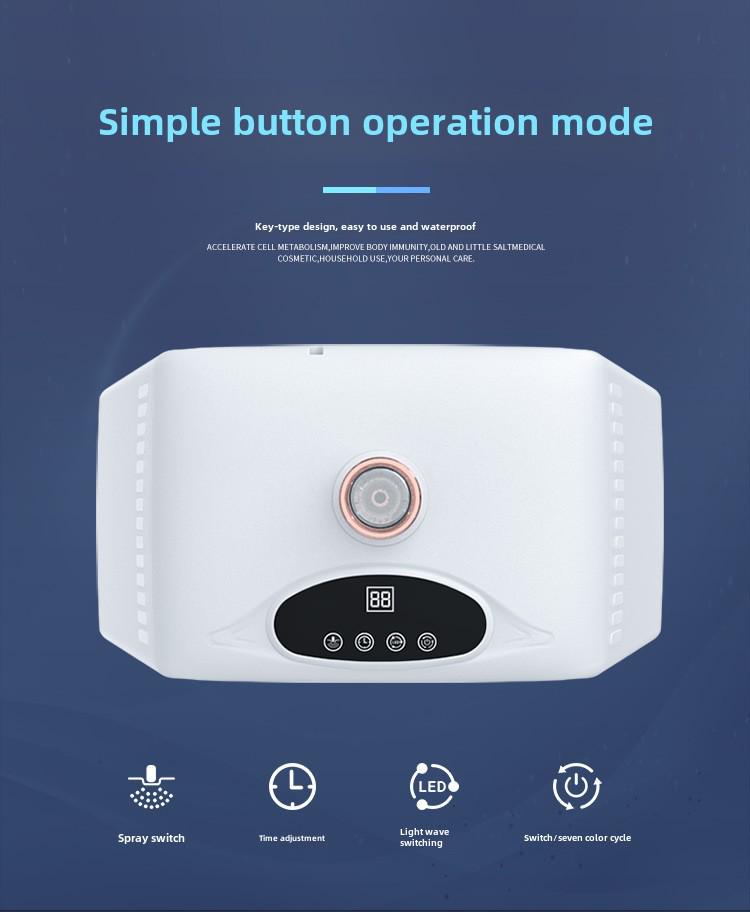 Складной светодиодный спектрометр для омоложения кожи с холодным спреем и красно-синей светотерапией для салонов