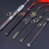 Chinese Retro Samurai Sword 22cm Metal Spear and Sword Mini Cold Model Ornaments Role Playing Fake Props Simple Style