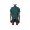 STONE ISLAND Мужская футболка с коротким рукавом и круглым вырезом, однотонная, с логотипом-патчем, Ss23, Зеленая, 101523757-V0053