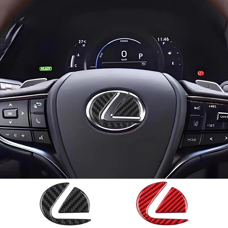 BJYL6 Interior Stickers Car Steering Wheel Emblem Decorative Stickers Auto Accesorioss For Lexus LS RZ IS350 ES300 GS350 CT200h GX460