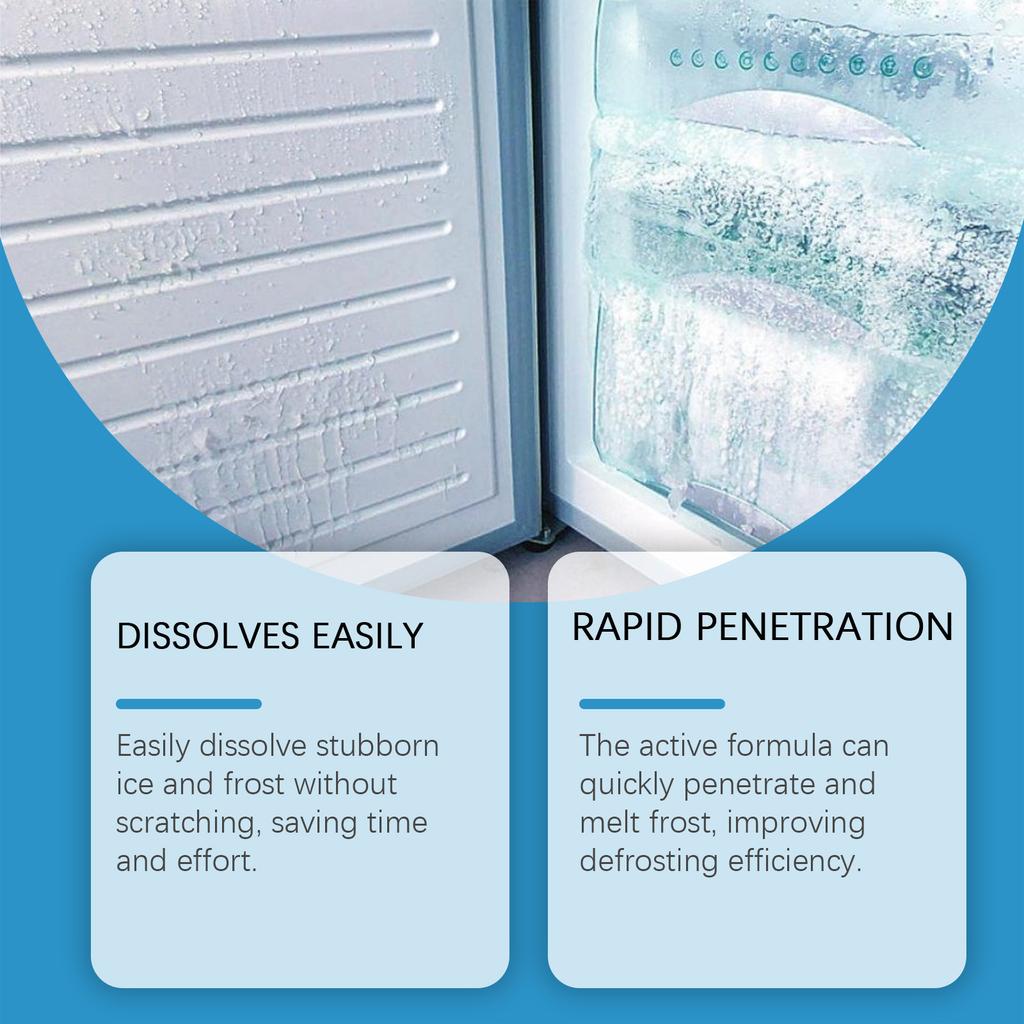 Freezer Defrost Spray Household Refrigerator Freezer Ice Maker Deicing And Thawing Multi-purpose Cleaning Spray Easily Dissolves Stubborn Frost.120ML