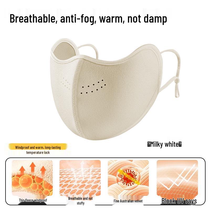 Теплая бархатная ветрозащитная маска для лица для женщин и мужчин – Идеально подходит для езды на велосипеде и вождения осенью и зимой