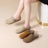New Soft-soled Retro Flip-top Half-slipper Women's Shoes Mom Shoes One-foot Single Shoes