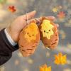 Плюшевый брелок 'Сладкий картофель' с бусинной цепочкой. Подарок для детей, для зимнего декора