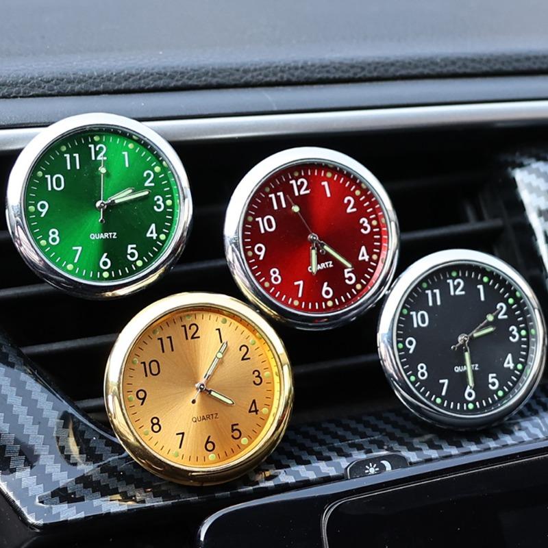 Автомобильные светящиеся часы на воздухозаборник универсальные кварцевые люминесцентные часы для приборной панели автомобиля велосипеда мотоцикла водонепроницаемые самоклеящиеся часы