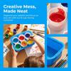 6PCS 6 Grid Paint Mixing Box Leak Resistant Hard Plastic Paint Mixing Cup Leak Proof Compartment Color Tray Gouache Creation