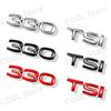 EPYFH1 1Pcs 3D Metal 230 280 300 330 380 TSI Fender Tail Car Logo Side Badge Rear Trunk Emblem Sticker For VW Golf Jetta Passat MK4 MK5