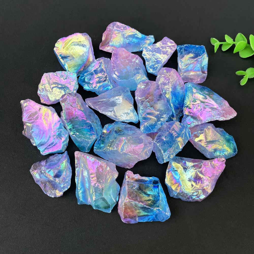 Colorful Healing Stones Raw Aura Quartz Crystal Stone for Healing
