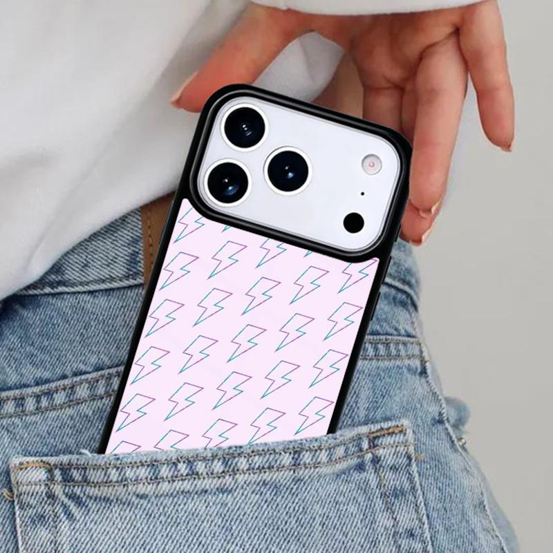 Lightning Bolt Pattern Phone Case for iPhone 17ProMax 12 13 14 15 16e 17 Pro Max Plus Air Cover