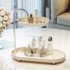 Space Saving Desktop Storage Tray Stainless Steel Rod Makeup Storage Display Stand  Kitchen
