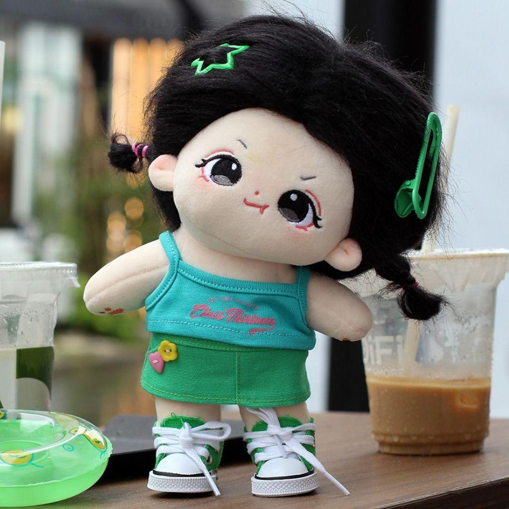 Cute Clothes for 20cm Cotton Doll Jumpsuits Skirts Suits Children Toys Gift Jumpsuits  (No Doll)