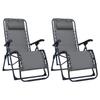 Day and Night - Day and Night Folding Chairs 2 Units Gray Textilene