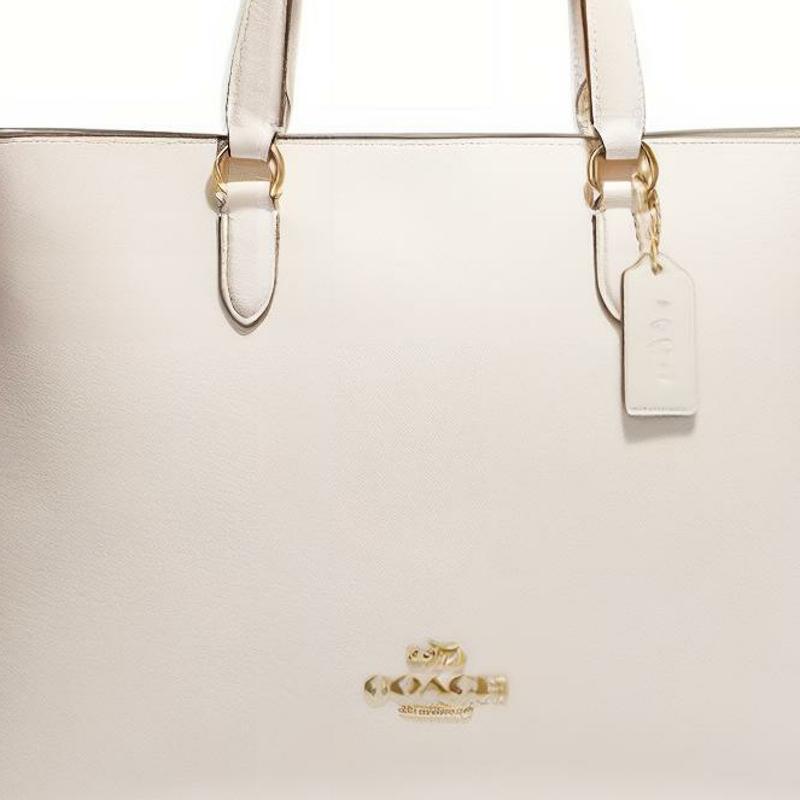 New COACH Cow Leather Handbag, Shoulder Bag, Crossbody Bag Tubas Women's Chalk White CH251-IMCAH