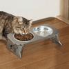 Foldable Raised Pet Feeder Removable Dog Double Bowl Cat Basin Elevated Cat Bowl  Dog Feeding