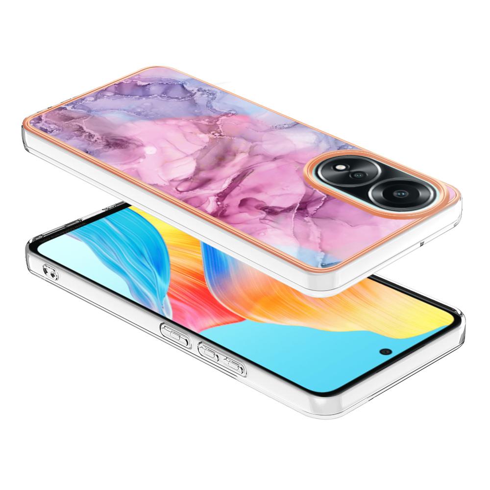Luxury Gold Plating Marble Painting Pattern Bumper Phone Case For iPhone 15 14 Pro Samsung Xiaomi Honor Oppo Google Moto IMD Soft TPU Back Cover Shell