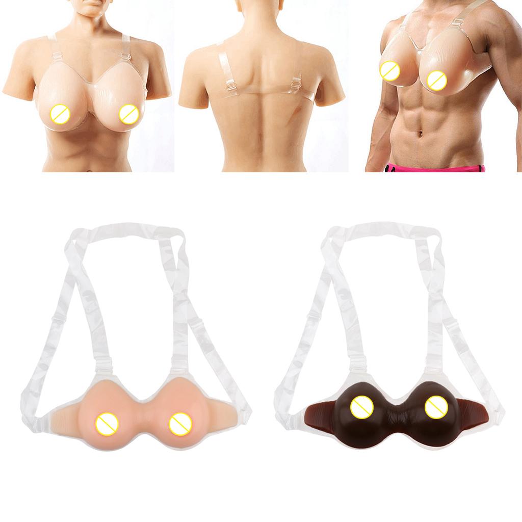 Silicone Breasts Breast Dentures With Adjustable Straps, Cosplay Push Pads Outfit