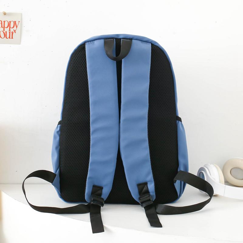 Многокомпонентный рюкзак, набор для учащихся средних школ, школьный рюкзак, однотонный рюкзак для девочек большой вместимости