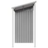 Garden Shed with Extended Roof Light Grey 277 x 107 x 181 cm Steel