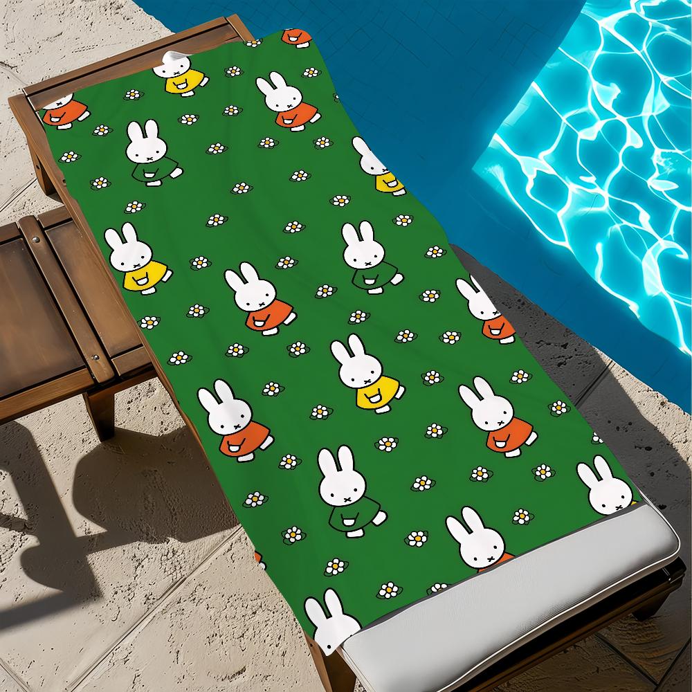 Милое пляжное полотенце M-Miffy Быстросохнущее Мягкое Дорожное Душевое Того же стиля Для Мужчин и Женщин Спорт