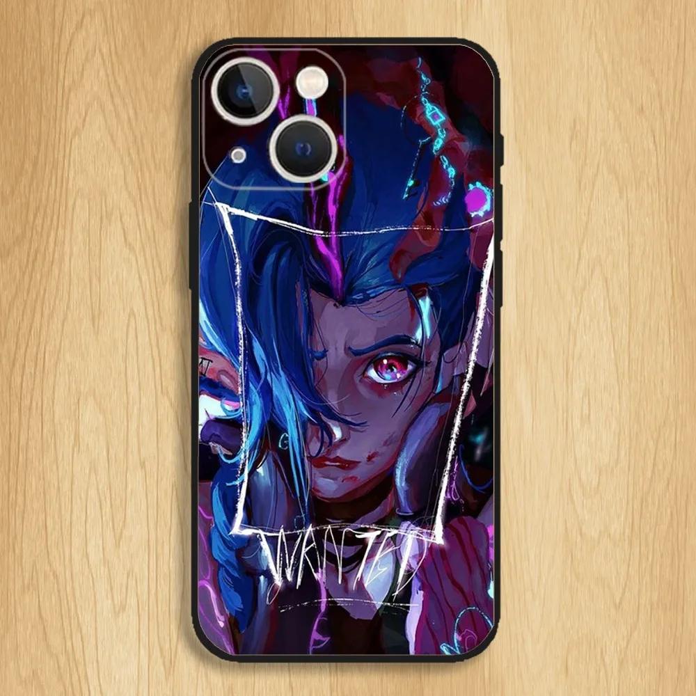Jinx A-Arcane Phone Case For iPhone 16 15 14 13 12 11 Pro Max X XR XS MAX 8 7 Plus Soft Black Case