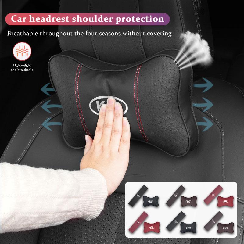 Car Logo Seat Belt Shoulder Cover Anti-wear Protection Pad Auto Accessories For KIA Ceed Sportage Rio K5 K2 Optima Cerato wscap11