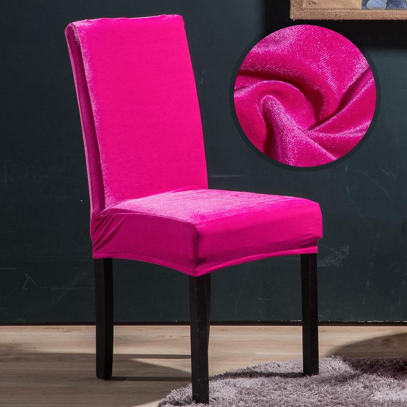 1 шт. в наличии утолщенный эластичный чехол для обеденного стула, для ресторана, чехол для стула из бархата Silver Fox, эластичный чехол для стола и стула