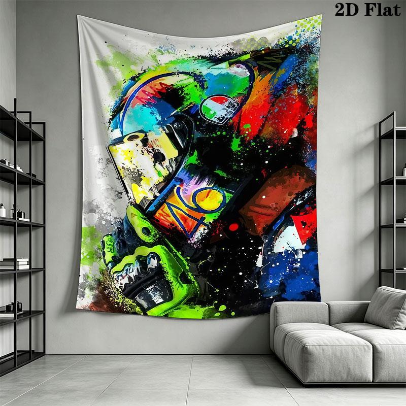 Rossi Rush Wall Tapestry Aesthetic Wall Hanging Printed Fabric Blanket Decorative Tapestries for Bedroom Living Room Home Decor