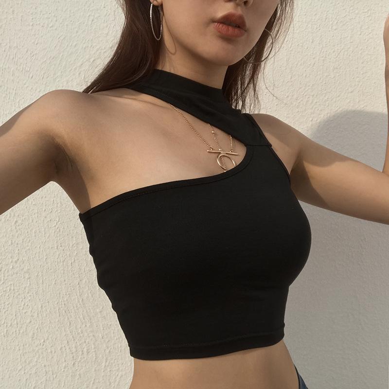 Summer Sleeveless Sexy Women Girls Summer Vest Crop Top Shirt Blouse Casual Slim Black Tanks Hot S M L