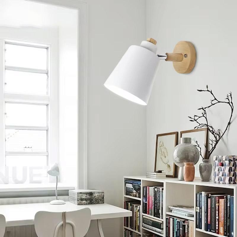 Modern LED Wall Lamp Macaron E27 Blub With Plug For Study Bedroom Bedside Hallway Living Room Home Decoration Lighting Fixtures