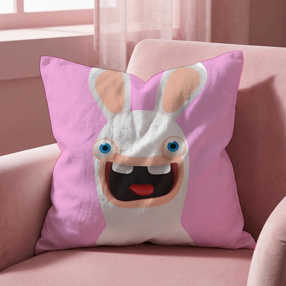 Rabbids Invasion Cushion Cover Multi-Scene Pillow Cover for Home & Car - Reversible, Soft & Durable for Daily Use