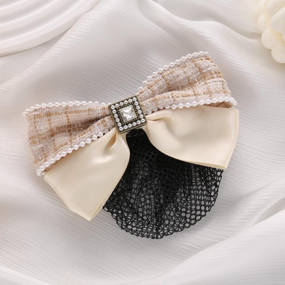 Elegant Bun Snood Hair Clip Loose Mesh Nurses Spring Clip Gift Net Bun Hair Cover Professional Use