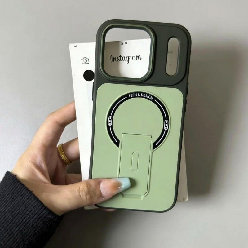Чехол-броня с подставкой для iPhone 17 Air 16 15 14 Plus 13 Pro Max, прочный, для MagSafe, с магнитной беспроводной зарядкой