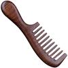 Деревянная расческа с широкими зубьями из сандалового дерева, антистатическая, для завивки