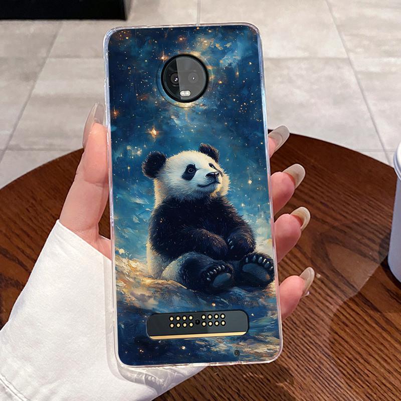 Casing For Motorola Moto Z3 Play Case XT1929 Aesthetic Cute Cat Astronaut Transparent Silicone Back Cover Moto Z3Play Phone Case