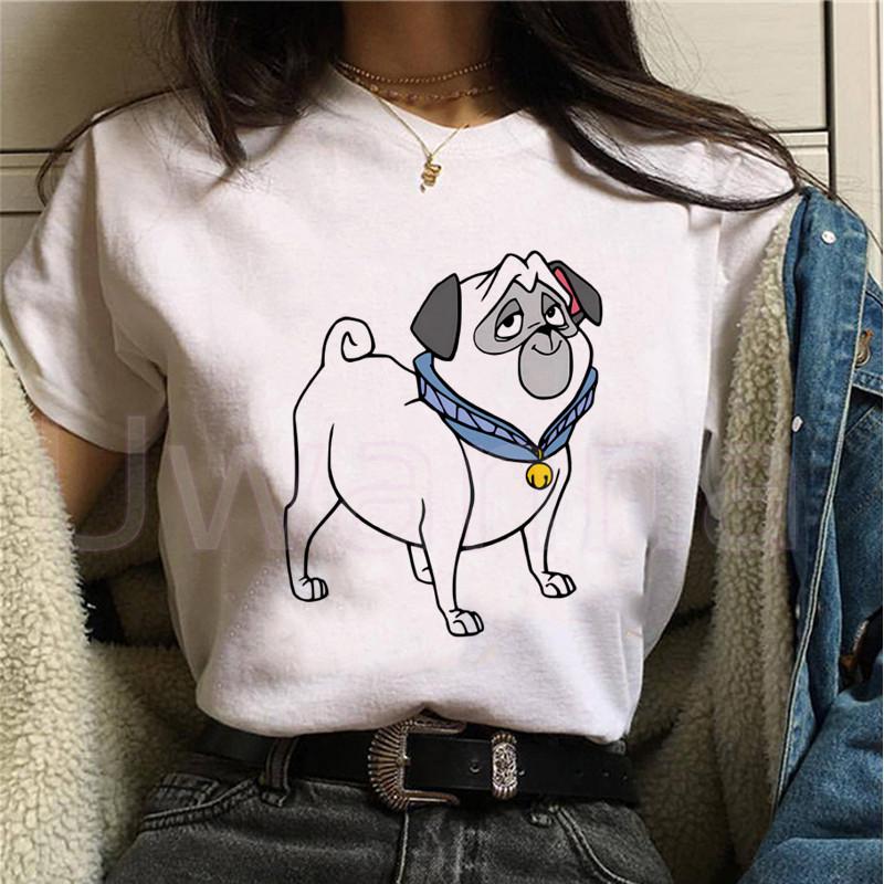 Princess Authentic TShirt Printed Pocahontas and Meeko TShirt Graphic Top Womens Loose Plus Size TShirt Short Sleeve