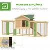 Large Chicken Coop, Wooden Outdoor Chicken Cage Poultry Hen House with Nesting Box