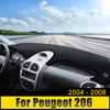 Car Accessories For Peugeot 206 2004 2005 2006 2007 2008 Dashboard Covers Avoid Light Pad Sun Shade Anti-UV Carpets Non-Slip Mat