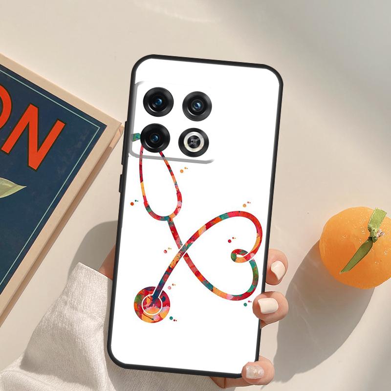 Милый Чехол-Сердечко со Стетоскопом для OnePlus 12R 13R 13T 10R 15 13 12 11 10T 8T Nord CE 4 3 2 Lite N20 N30 Nord 5