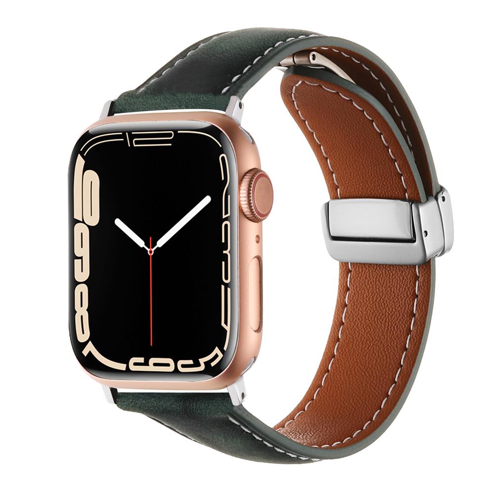 Женский ремешок для часов из натуральной кожи Crazy Horse с магнитной застежкой, для Apple watch 42 мм 44 мм 45 мм 49 мм iWatch S10 46 мм