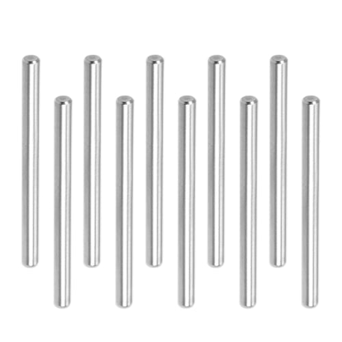10-Piece Set of 304 Stainless Steel Dowel Pins, Knock Pins, Shelf Support Pins, Insert Type, Straight, for Shelf Supports, Silver (M3*40mm)